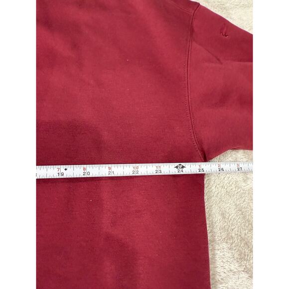 Fabletics Burgundy Split Shoulder Fleece Sweatshirt Athletic Workout Womens XL - Picture 4 of 6